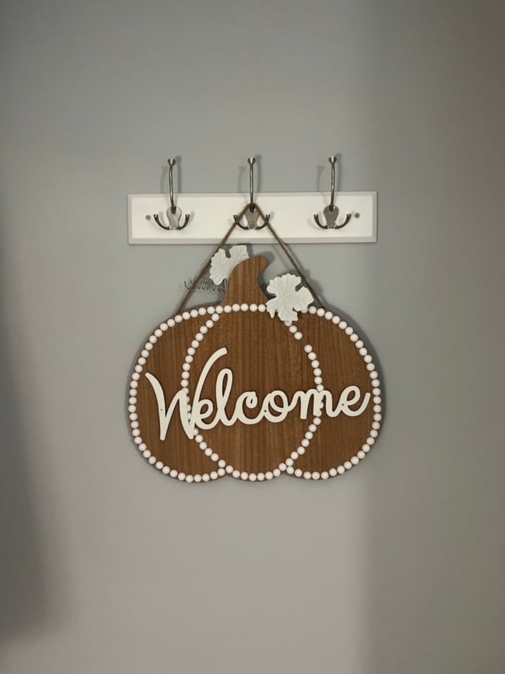 Fall Wood Pumpkin Welcome Door Sign